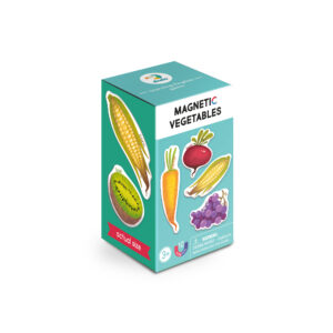 The box of DODO Magnetic Vegetables, showing the realistic-style fruit and vegetable magnets for learning.