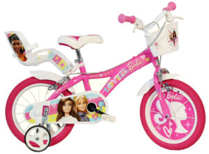 Dino Bikes Barbie 14 Inch Bicycle with Stabilisers