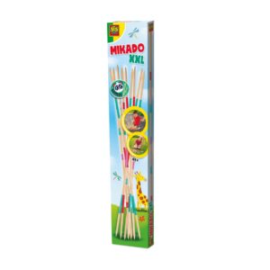 The box for the SES Creative Mikado XXL set, a giant version of the classic pick-up sticks game with 50 cm long bamboo sticks.