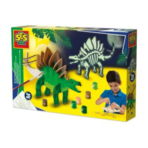 SES Creative Glow in the Dark Wooden Dinosaur