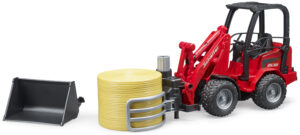 Schäffer Compact loader 2630 with bale gripper+1 round bale