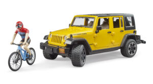 JeepWrangler RubiconUnlimited, 1 mountain bike and cyclist