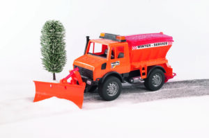 MB Unimog winter service with plow blade