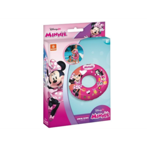 Pink Mondo box displaying the Minnie Mouse inflatable swim ring and a 50cm diameter size