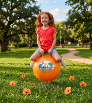 Disney Stitch Space Hopper – Kids Inflatable Bouncy Hopper Ball with Handles