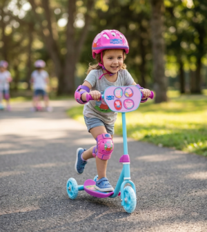 Peppa Pig 3-Wheel Kids Scooter – My First Scooter with Stable Lean-to-Steer Design