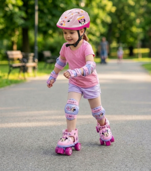 Minnie Roller Skates and Helmet