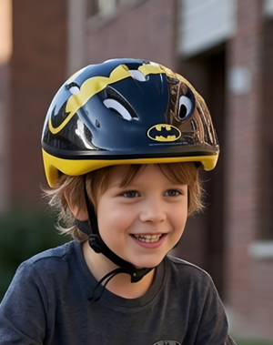 Batman Kids Helmet – DC Superhero Protective Bike, Scooter & Skating Helmet