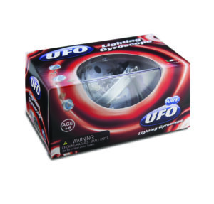 UFO Lighting Gyroscope Spinning Top - Red LED Light-Up Toy