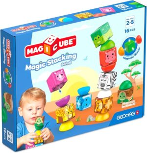 Geomag Magicube Stacking Safari 16 Piece Magnetic Blocks