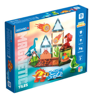 Geomag Magnetic Tiles Dino World 25-Piece Set