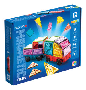 Geomag Magnetic Tiles Gems Vehicles 24 Piece Set