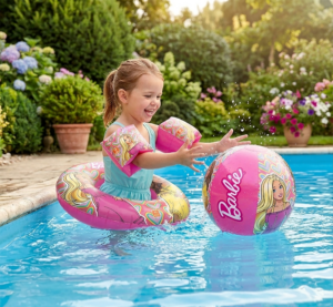 Barbie Inflatable Arm Bands, Ring and Ball Bundle