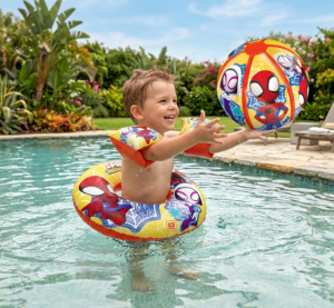 Spidey Inflatable Arm Bands, Ring, Ball and Boat Bundle