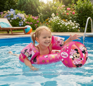 Minnie Mouse Inflatable Arm Bands, Ring and Ball Bundle