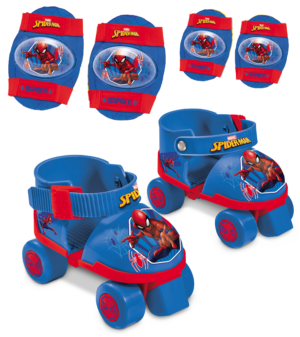 Marvel Spider-Man Roller Skates for Kids – Adjustable Quad Skates with Stable 4-Wheel Design