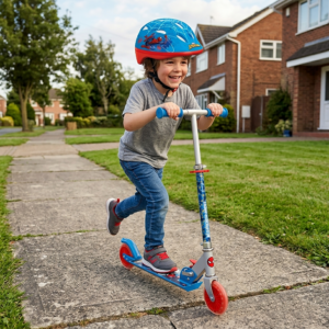 Spider-Man 2-Wheel Scooter and Helmet