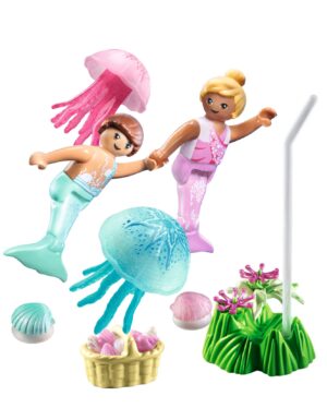 Playmobil Mermaid Children with Jellyfish Playset – Underwater Fantasy Toy with Figures & Accessories