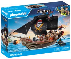 Playmobil Pirates Pirate Galleon Ship Playset – Large Pirate Boat with Figures, Cannons & Accessories