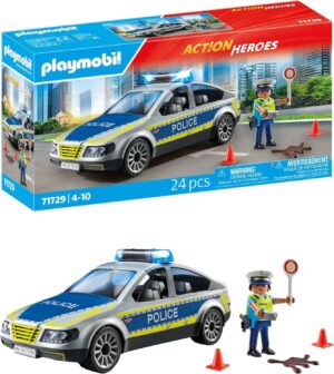 Playmobil Police Patrol Car – City Life Police Vehicle Toy with Figures & Accessories