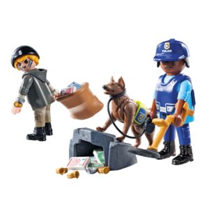 Playmobil Police Search Playset – City Life Officer Figure with Investigation Accessories