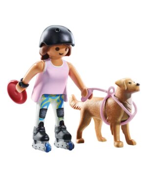 Playmobil Skater with Retriever Playset – Skateboarding Figure Set with Dog & Accessories