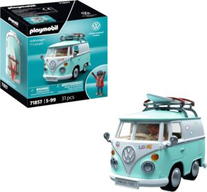 Playmobil x Volkswagen T1 Camper Van – Classic VW Camper Playset with Figures & Accessories