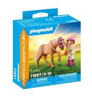 Playmobil Girl with Pony Playset – Horse Riding Figure Set with Pony & Accessories