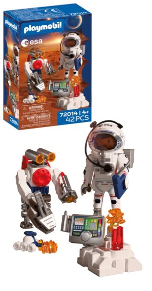 Playmobil ESA Astronaut with Robot – Space Exploration Figure Playset with Accessories