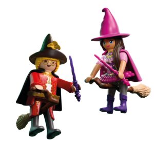 Playmobil DuoPack Witch and Wizard Playset – Fantasy Figure Set with Magic Accessories