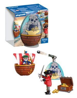 Playmobil Pirates Gift Egg Playset – Surprise Pirate Figure Toy with Accessories