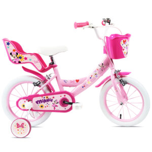 Minnie Mouse 14 Inch Kids Bicycle with Stabilisers