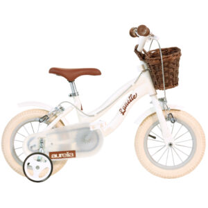Dino Bikes Retro 12" Kids Bicycle – White | Classic Vintage Style Bike for Children