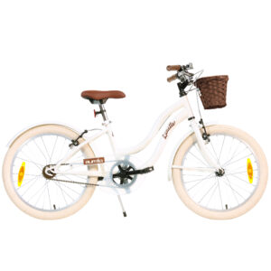 Dino Bikes Retro 20" Kids Bicycle – White | Classic Vintage Style Bike for Children