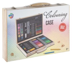 Colouring Case 86 pcs - FSC wood - 33x23cm